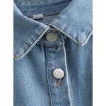 Double Pocket Denim Top Factory - OEM Custom Autumn Winter 3-color Retro Lapel