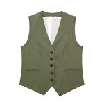 Linen Blend Tank Top Factory - OEM Custom Retro Sleeveless Female Top