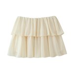 Ruffled Chiffon Shirt Skirt Two-piece Factory - OEM Custom Summer Short Shirt Mini