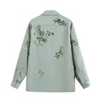 Sequin Satin Blouse Factory - OEM Custom Vintage Lapel Ladies Top