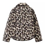 Leopard Print Cotton Coat Factory - OEM Custom Women Fashion Long Sleeves Button