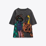 Character Print T Shirt Factory - OEM Custom Vintage Crew Neck Streetwear Tee