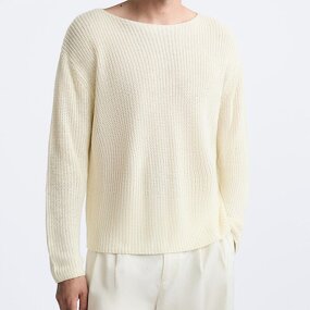 Solid Color Long Sleeve Knitted Sweater Factory - OEM Custom Spring Men's Retro Round