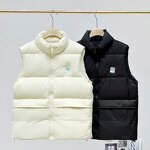 Sleeveless Vest Factory - OEM Custom Men's Autumn Winter Stand Collar Solid Color