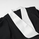 Cutout Embroidery Doll Collar Dress Factory - OEM Custom Vintage Colour Block