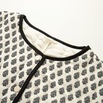 Flower Quilted Cotton Jacket Factory - OEM Custom Autumn Fashion Retro Long Sleeve