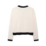 Single-breasted Knitted Jacket Factory - OEM Custom Long-sleeved Round Neck Sweater