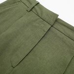 Linen Blend Casual Shorts Factory - OEM Custom Retro Side Pocket Zipper Fly