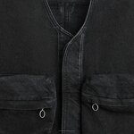 Round Neck Sleeveless Vest Factory - OEM Custom Men's All-match Retro Pocket Workwear