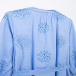 Laminated Embroidery Decorative Dress Factory - OEM Custom Poplin V-neck Mini