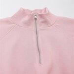 Women's Zipper Jacket Sweatshirt Factory - OEM Custom Solid Color Retro
