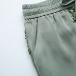 Side Pocket Straight Leg Pants Factory - OEM Custom Vintage Drawstring High Waist