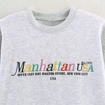 College Style Sweatshirt Factory - OEM Custom Gray Long-sleeved Ladies Sweatshirt