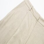 Linen Blend High Waist Shorts Factory - OEM Custom Summer New Retro Side Pocket