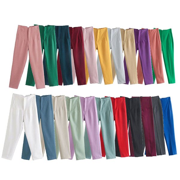High Waist Casual Pants Factory - OEM Custom European American Style Retro