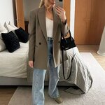 Multicolor Double Breasted Blazer Factory - OEM Custom Vintage Long Sleeve Top