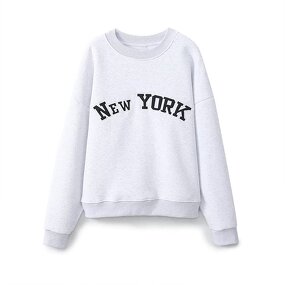 Text Embroidered Velvet Sweatshirt Factory - OEM Custom Sports Retro Ladies Top