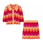 Knitted Shirt and Mini Skirt Set Factory - OEM Custom Two Piece Set for Women