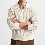 Lapel Knitted Slim Polo Sweater Factory - OEM Custom Men's Autumn Winter Striped