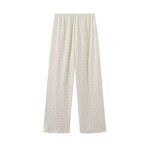 Asymmetrical Top and Trousers Set Factory - OEM Custom Solid Color Knitted Texture Suit