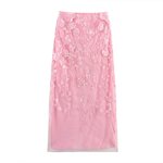 Hollow Flower Suit Factory - OEM Custom Trendy Oblique Shoulder Top and Skirt