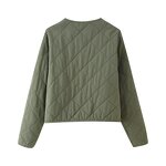 Quilted Washed Cotton Coat Factory - OEM Custom Autumn Fashion Retro Casual Round