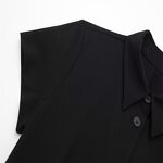 Shirt Style Mini Dress Factory - OEM Custom Retro Black Casual Short Sleeve