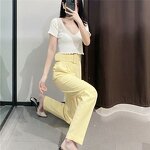 Belt Loose Casual Trousers Factory - OEM Custom High Waist Multi-color Vertical