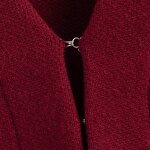 Simple Knitted Sweater Factory - OEM Custom Retro V-neck Solid Color Casual Female