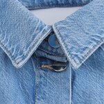 Halter Neck Denim Jumpsuit Factory - OEM Custom Casual Retro Backless Sleeveless