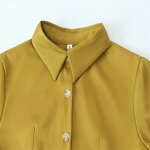 Multicolor Mini Dress Factory - OEM Custom Vintage Short Sleeves Button-Up