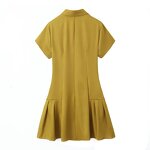 Multicolor Mini Dress Factory - OEM Custom Vintage Short Sleeves Button-Up