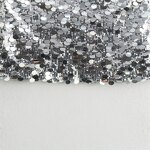 Silver Sequin High-Waisted Mini Skirt Factory - OEM Custom Vintage Side Zipper