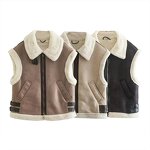 Tank Top Factory - OEM Custom Vintage Sleeveless Turn-Down Collar Side Pocket