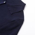 Short-sleeved Knitted Sweater Factory - OEM Custom Retro Lapel Basic Casual Female