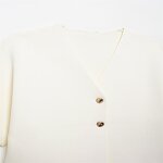 V-Neck Knit Sweater Top Factory - OEM Custom Summer Casual Elegant Streetwear