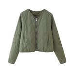 Quilted Washed Cotton Coat Factory - OEM Custom Autumn Fashion Retro Casual Round