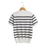 Retro Round Neck Striped Sweater Factory - OEM Custom American Autumn Casual Fashion
