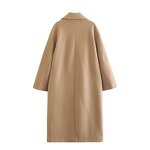 Double Breasted Overcoat Factory - OEM Custom Vintage Long Sleeve Loose Overshirt