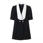 Cutout Embroidery Doll Collar Dress Factory - OEM Custom Vintage Colour Block