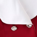 Suit-style Bow Decorated Dress Factory - OEM Custom Retro Double-Breasted Mini