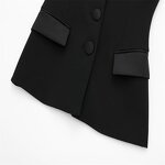 Streetwear Off Shoulder Tank Top Factory - OEM Custom Vintage Button Up Chic Vest