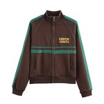 Printed Zipper Sweatshirt Factory - OEM Custom Ribbed Collar Women's Casual