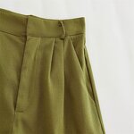 Linen Blend Casual Shorts Factory - OEM Custom Summer Fashion Elegant High Waist