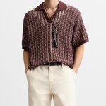 Contrast Lapel Knitted Polo Shirt Factory - OEM Custom Men's Short-sleeved Trendy