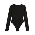 Long-sleeved Jumpsuit Factory - OEM Custom Retro Round Neck Casual Female