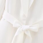 Belted Dress Collar Blazer Factory - OEM Custom Vintage Long Sleeve Coat