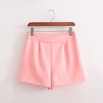 Vest and Shorts Suit Factory - OEM Custom V-neck Single-breasted High-waisted