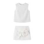 Cropped Vest and Mini Skirt Set Factory - OEM Custom Two Piece Set for Women