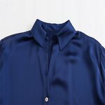 Multicolor Satin Shirt Factory - OEM Custom Vintage Button Up Women's Top